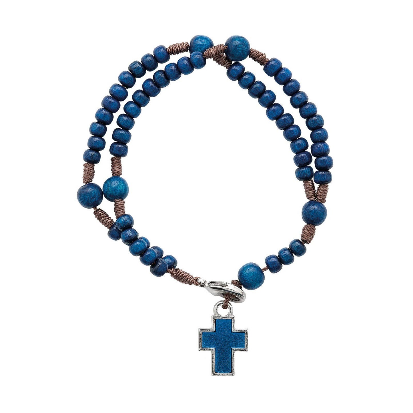 Child's Rosary Bracelet  8" - BLUE