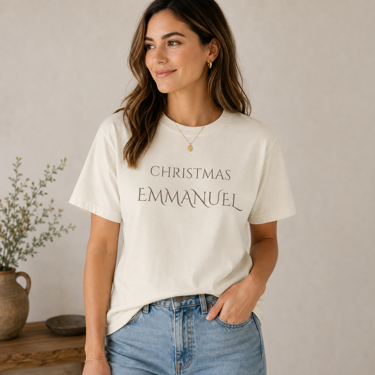 Christmas Emmanuel T-Shirt | Minimalist Catholic Faith Apparel