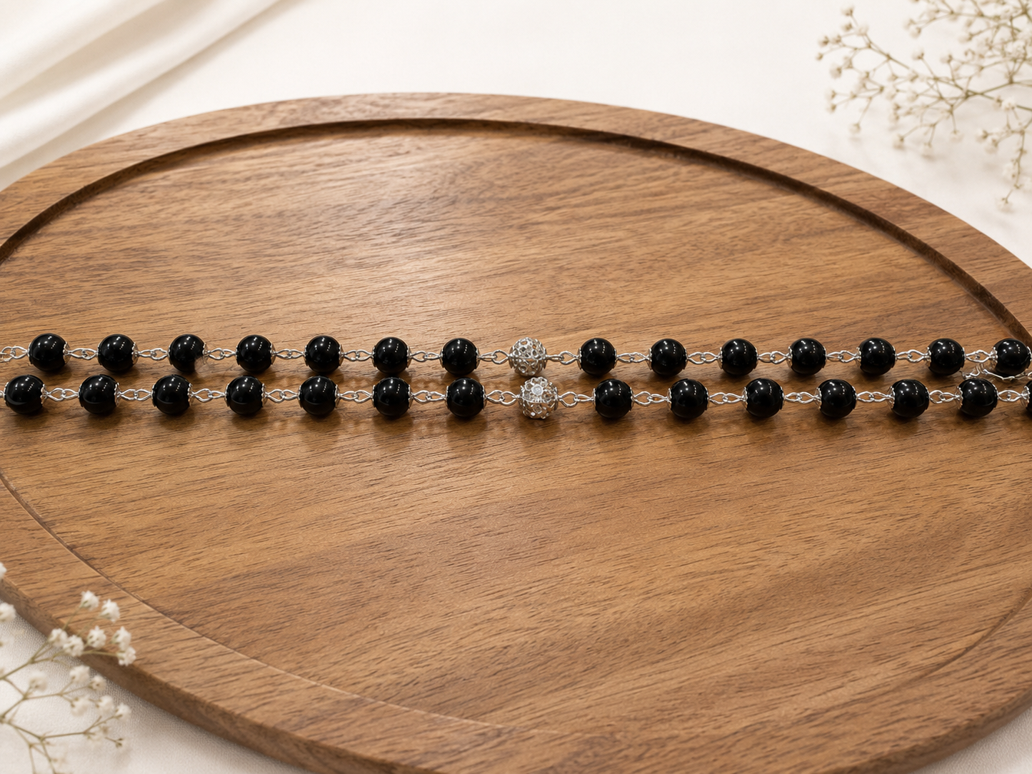 Black Catholic Rosary Sacred Heart
