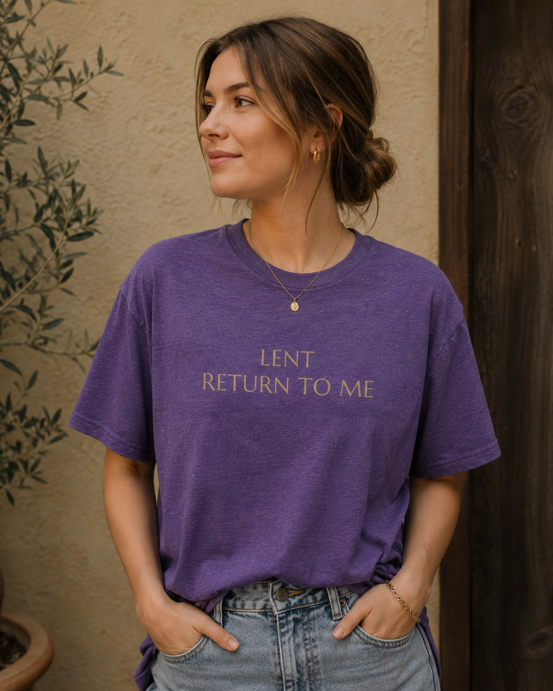 Lent Return to Me Christian T-Shirt | Joel 2:12 Bible Verse Shirt