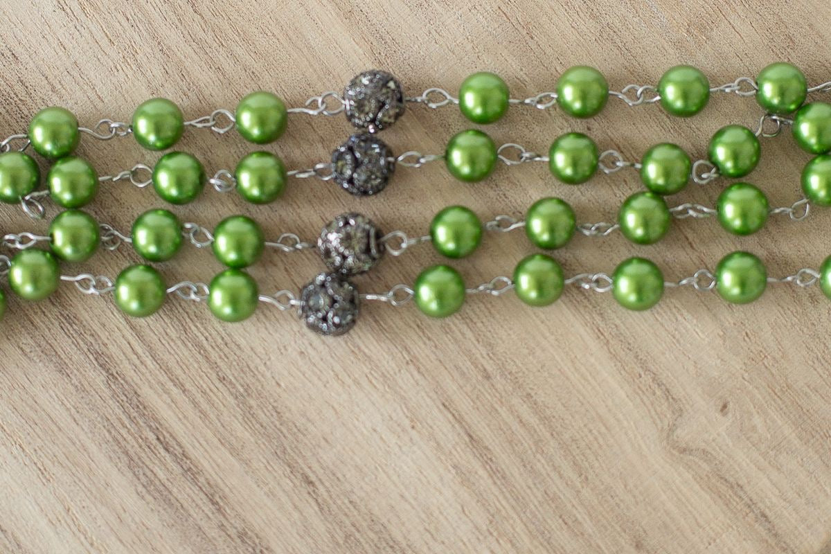 Virgin of Guadalupe Rosary – Green Pearl Edition