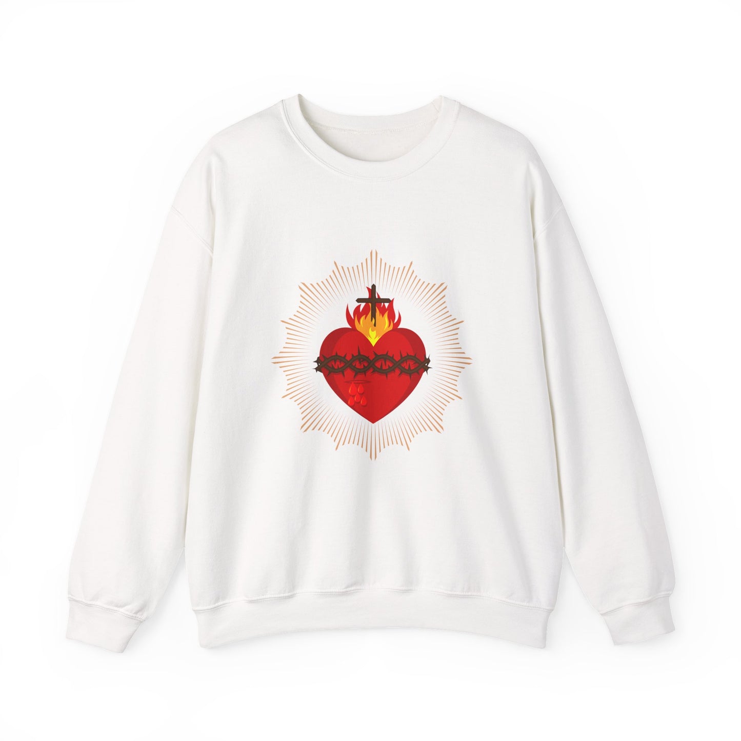 Sacred Heat of Jesus Adult Sweatshirt