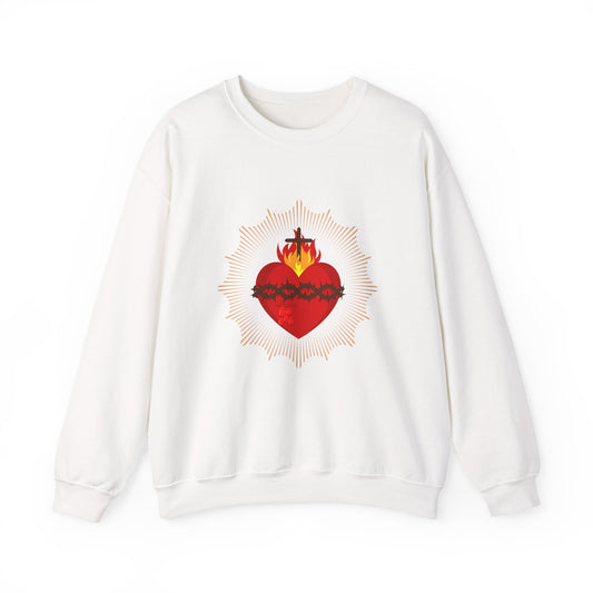 Sacred Heat of Jesus Adult Sweatshirt