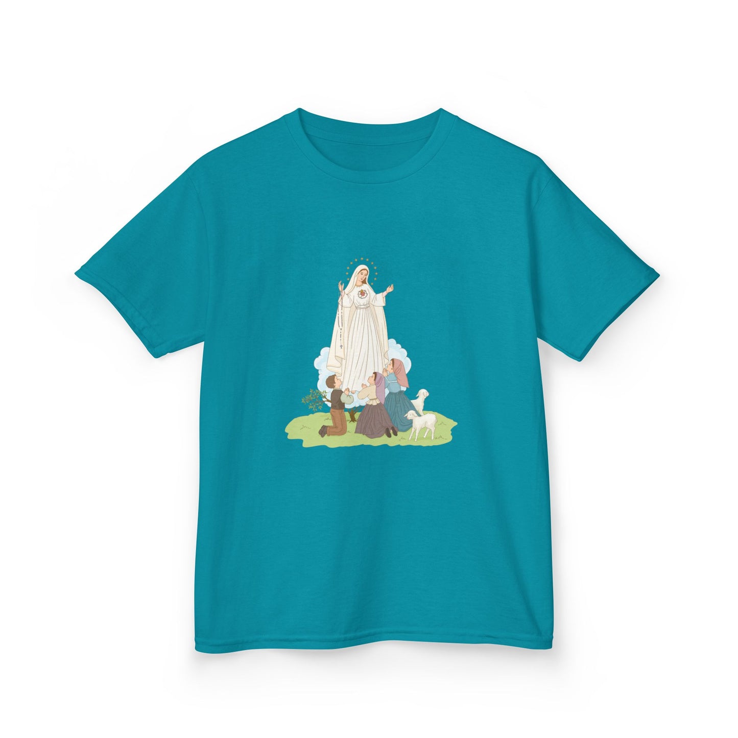 Our Lady of Fátima & the Three Little Shepherds Kids Tee