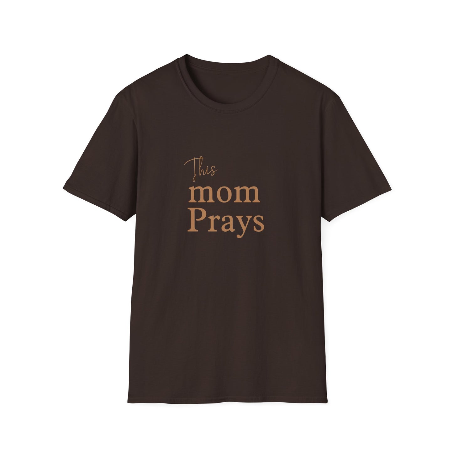 Mom Prays Adult T-shirt