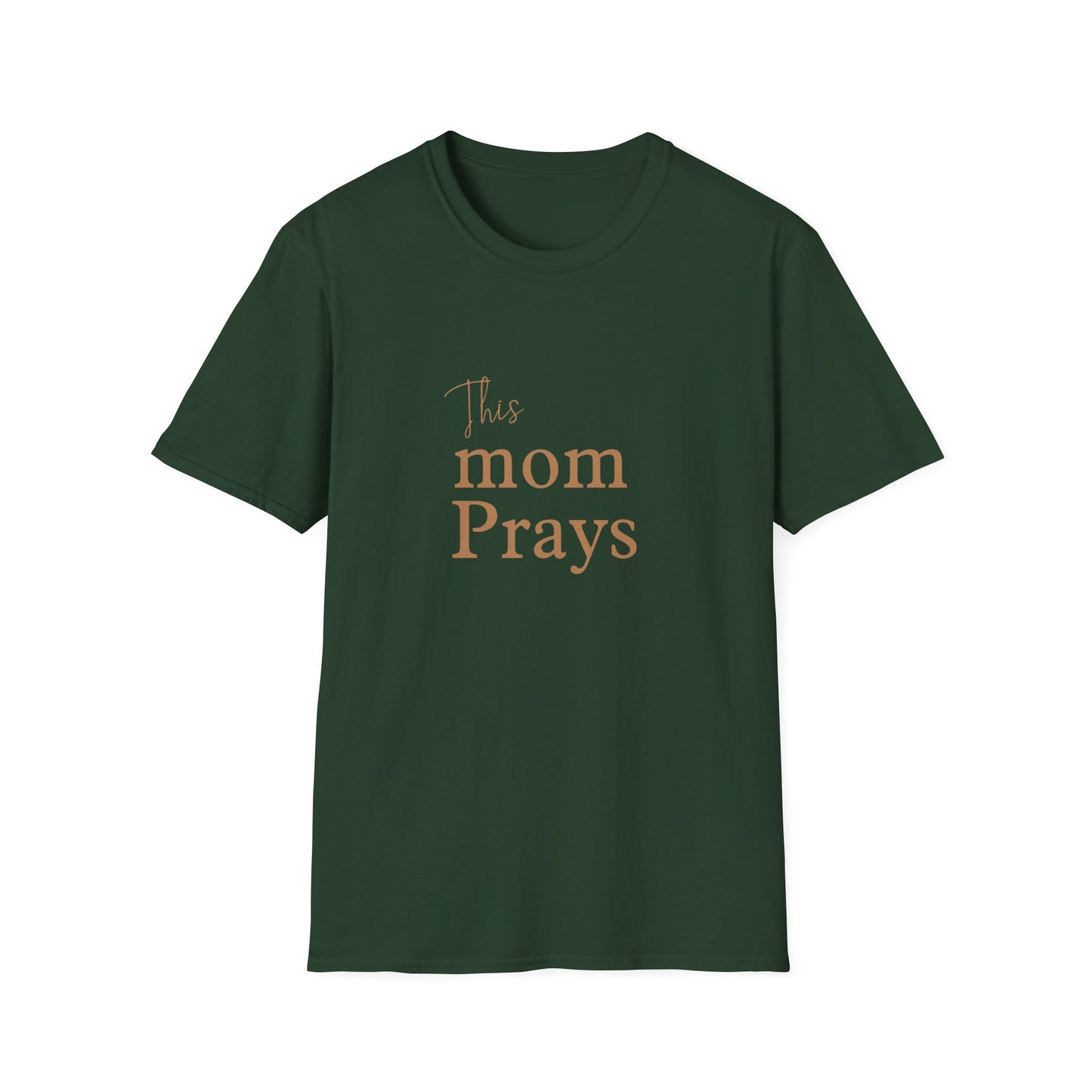 Mom Prays Adult T-shirt
