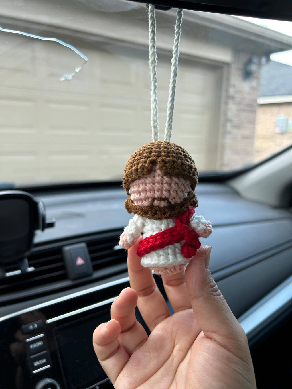 Crochet Mini Jesus Keychain Hanging, Amigurumi Jesus