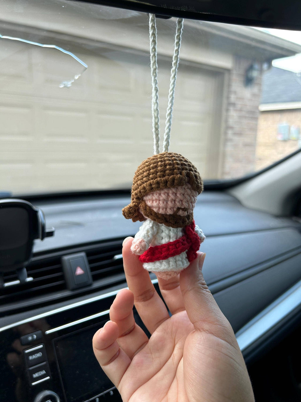 Crochet Mini Jesus Keychain Hanging, Amigurumi Jesus